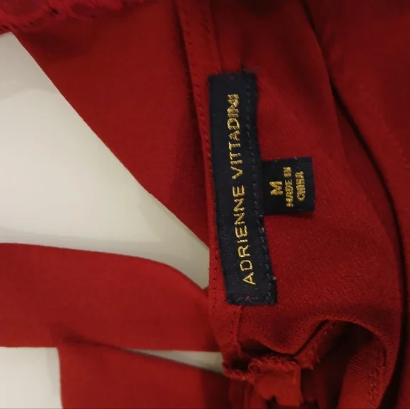 Adrienne Vittadini Dark Red Blouse Top - Picture 10 of 11